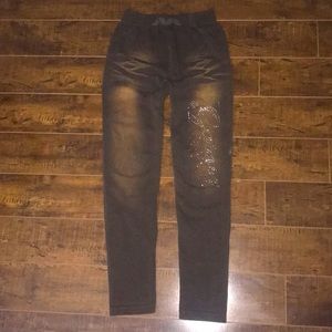 Brown tights (fake pockets)